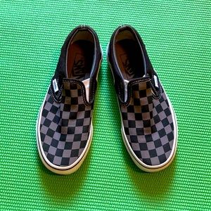 Vans Black and Gray Checkerboard Slip-ons Size 5.5